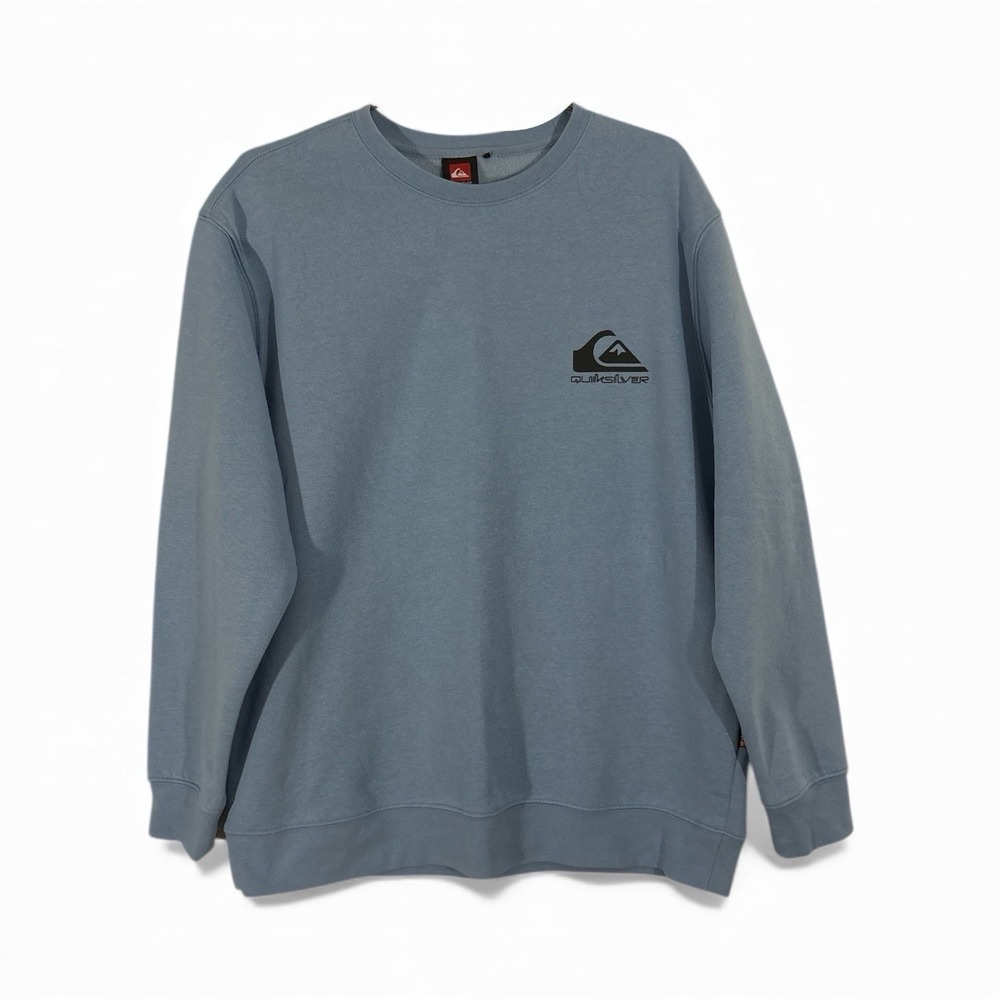 Quiksilver Crew Neck Sweatshirt Blue MENS Size LARGE
